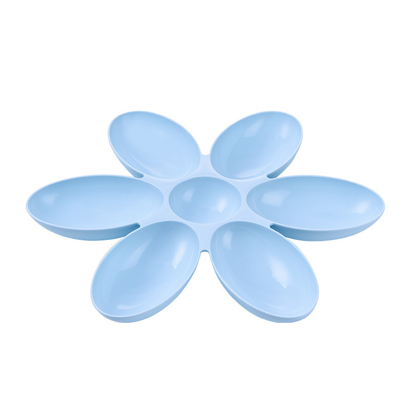 New creative food for cats and dogs, petals, multi-grid cat bowl, plastic pet bowl, feeding and water cat bowl · v2